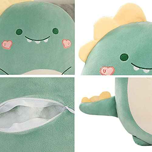Dinosaur Plush Hugging Pillow Cute Stuffed Animal Plush Toy Soft Cartoon Plushie Sleeping Pillow for Kids(Dinosaur, 45cm/17.71in)