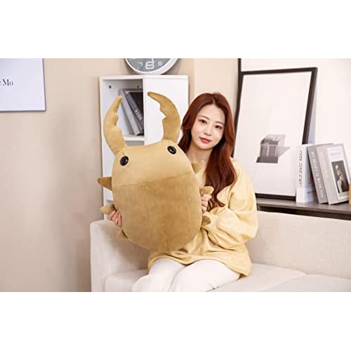 Beetle Plush Toy Plush Pillow Doll Insect Beetle Plush Toy Pillow Stuffed Toy Plush Pillow Children Children Girls Boys Baby (50CM, Maroon)
