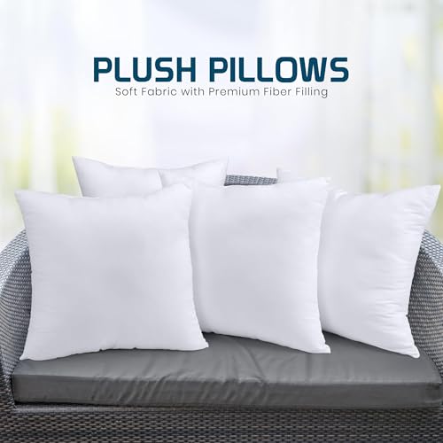 Utopia Bedding 22x22 Inch Throw Pillow Inserts Set of 4 - Supportive & Fluffy