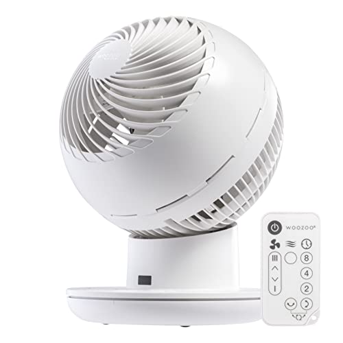 IRIS USA WOOZOO 8-Speed Air Circulator Fan with Remote, DC Motor, White