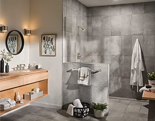 Hydro Energetix 5-Inch Showerhead Brushed Nickel - Water-Efficient, 8 Spray Settings, Easy Install