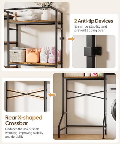 Homde Over The Washer and Dryer Storage Shelf: 5-Tier Heavy Duty