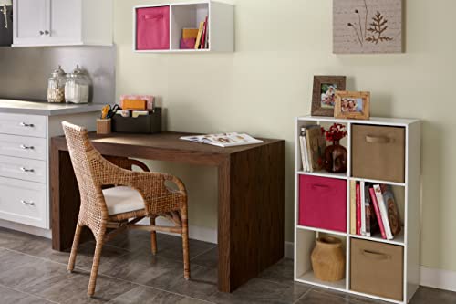 White 6-Cube Storage Shelf Organizer - Stackable Cube Organizer for Closet, Bookshelf, and Home Storage