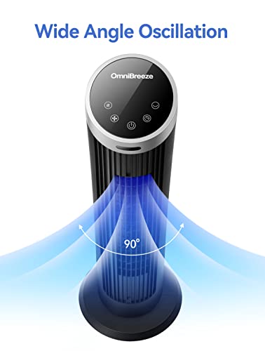 OmniBreeze 36 Inch Oscillation Tower Fan with Remote & LED Display – Bladeless Floor Fan for Indoor Cooling