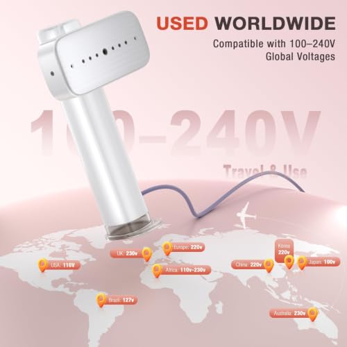 Nesmar G5 Pro Travel Clothes Steamer White 110-240V Portable Handheld Iron