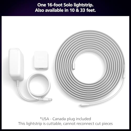 Philips Hue 16 Ft Smart LED Lightstrip Base Kit - Voice Control & App Compatible