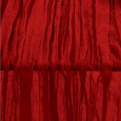 1 Pack Burgundy Cheesecloth Table Runner 35x120 Inch 10Ft Rustic Gauze Cheese Cloth Table Runner Sheer Cheesecloth Table Runners for Wedding Party Bridal Shower Decoration