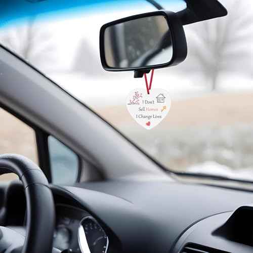 Real Estate Agent Gifts Christmas Ornaments Realtor Appreciation Gifts Thank You Present Broker Salesman Agent Closing Salesperson Present Ceramic Ornament Christmas Tree Decoration