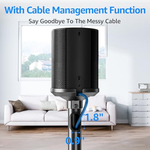 Adjustable Floor Speaker Stands for Sonos Era 100 & One - Pair with Cable Management