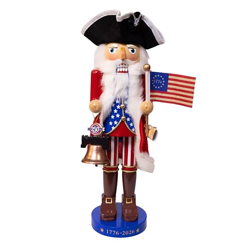 Kurt Adler 14-Inch Patriotic Nutcracker Ornament 250th Anniversary of America