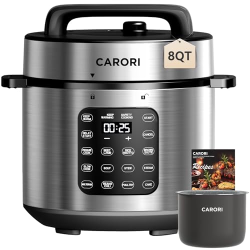 9-in-1 Electric Pressure Cooker 8 Qt - IMD Silver, Multi-Cooker, Slow & Rice