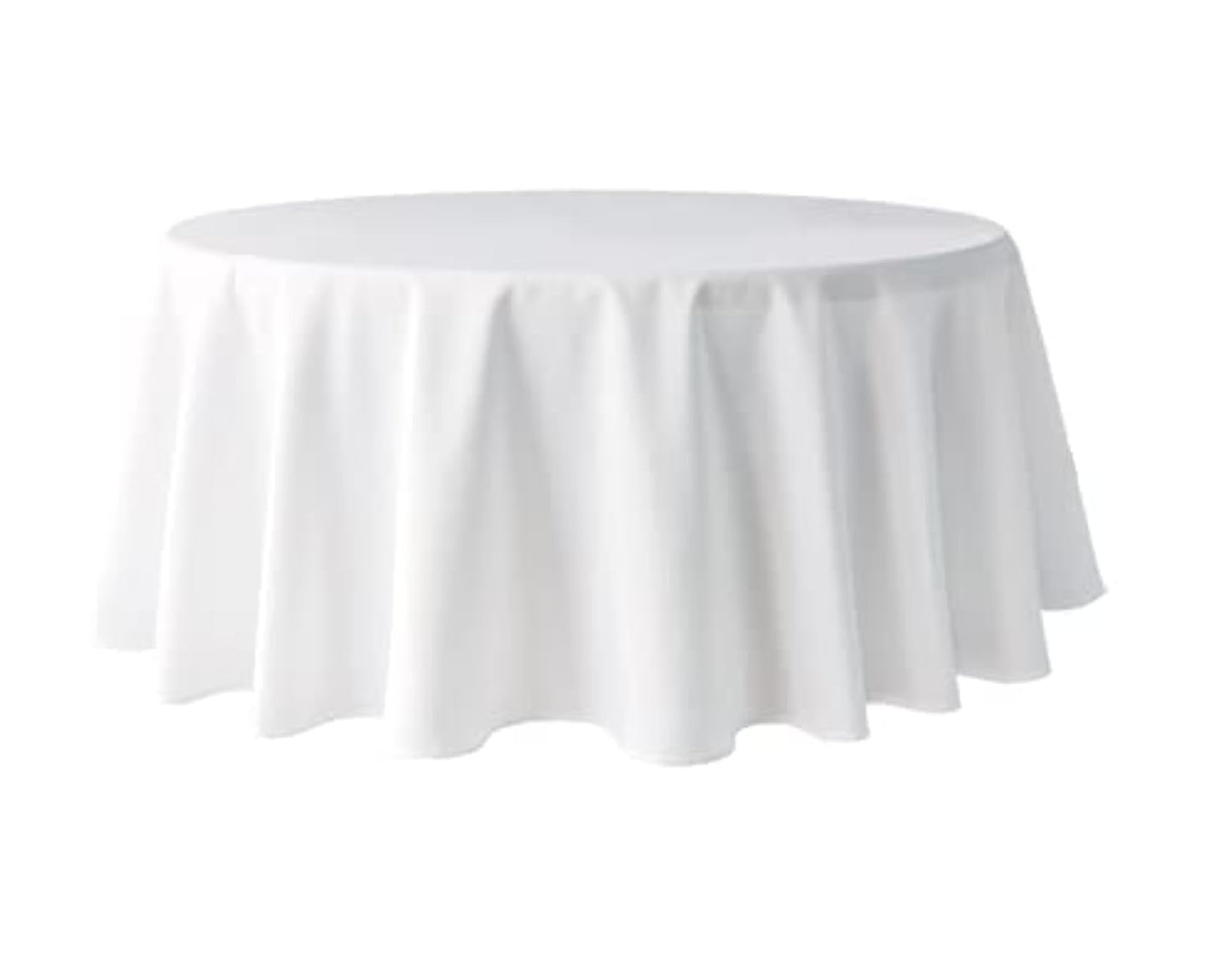 Pomp White 52" x 52" Inch Square Premium Polyester Tablecloth | Wrinkle + Stain Resistant Easy Care Fabric | Fits Square or Round Table