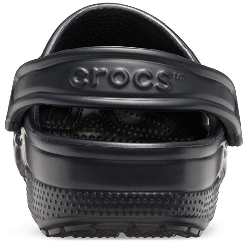 Unisex Classic Clogs for Women and Men - Black, Size 8 Women / 6 Men