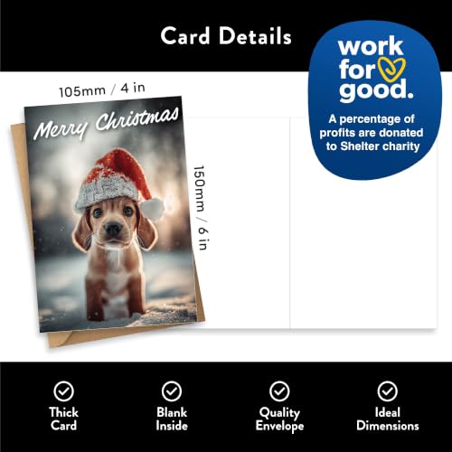 Old English Christmas Cards Bulk Pack 20 – Seasons Greetings, 6 Baby Animal Santa Images