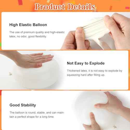 Black and Orange Balloons 62Pcs 12 Inch Metallic Halloween Party Balloons Black Orange White Confetti Balloon Set with Ribbon for Halloween Birthday Wedding Anniversary Baby Shower Party Decorations