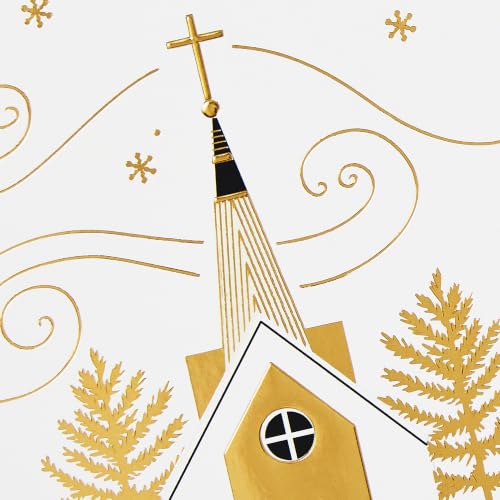 24-Pack Religious Christmas Cards with Gold Foil & Envelopes - Holiday Greetings