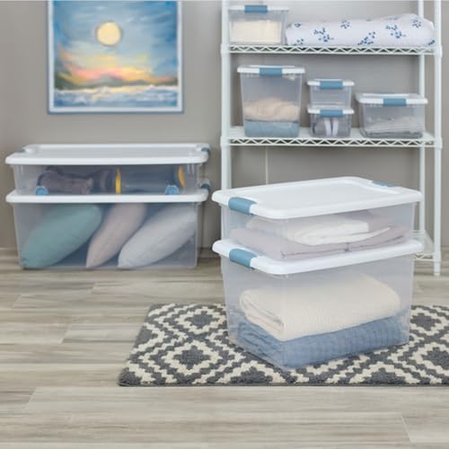 Sterilite 25 Quart Latching Storage Box with Lids - Solid, 12 Pack