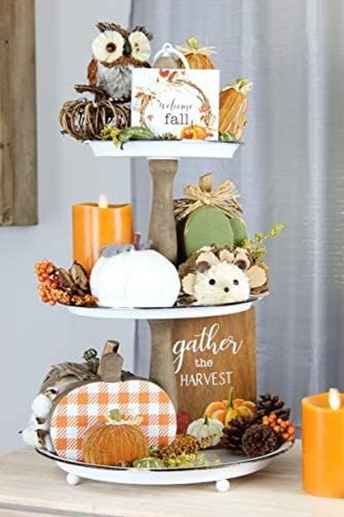 AuldHome Design Woodland Friends Figurines - Set of 3 Adorable Forest Animal Decor for Fall & Winter