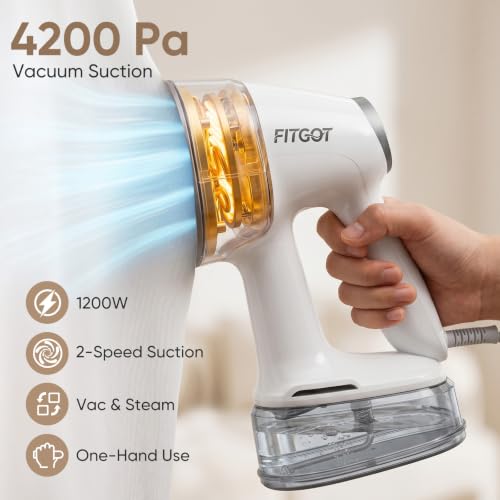 4200Pa Vacuum Steamer for Clothes, 1200W Clothes Handheld