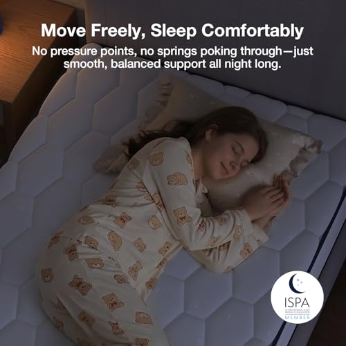 White Twin Mattress 6 Inch Bonnell Spring Hybrid Support Comfort