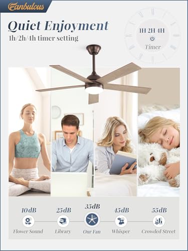 Fanbulous Oil Bronze 48-Inch Ceiling Fan with Light & Remote, Reversible Blades