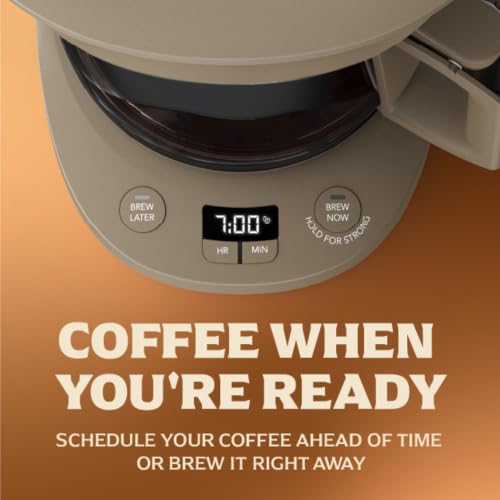 Programmable 12-Cup Coffee Maker with Strong Brew Mode - Chai Cream Variation