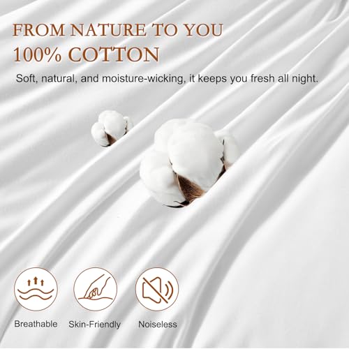 Australian Wool Pillow with Cotton Cover - Support Gusseted Bed Pillow for Side Sleepers