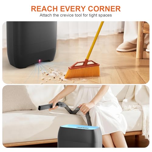 Hiwoor Blue Touchless Automatic Vacuum & Dustpan for Salons – Electric Hair & Debris Cleaner