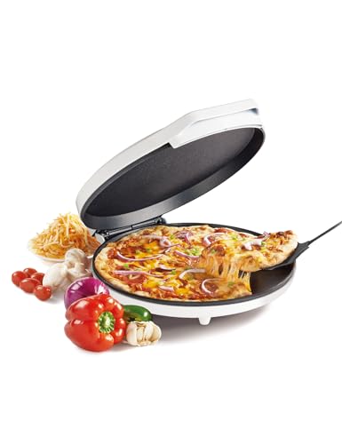 Betty Crocker 12-Inch Pizza Maker Plus Indoor Grill, Full Size, White