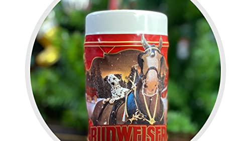 2022 Budweiser Limited Edition Clydesdale Holiday Stein Ceramic Mug Gift