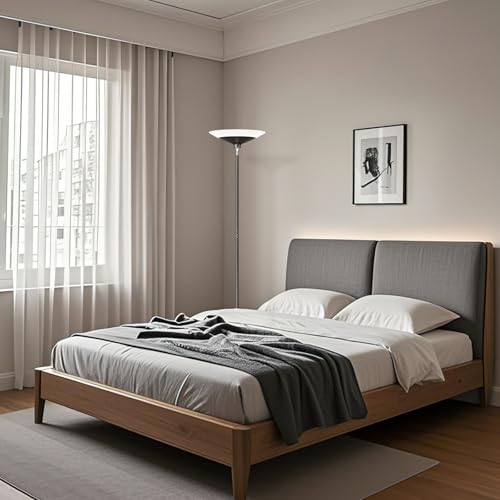 Black SIBRILLE 72-Inch Dimmable LED Torchiere Floor Lamp with Remote Control