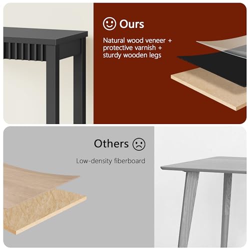 Entryway Console Table with Open Storage - Black, 31.5 Inch