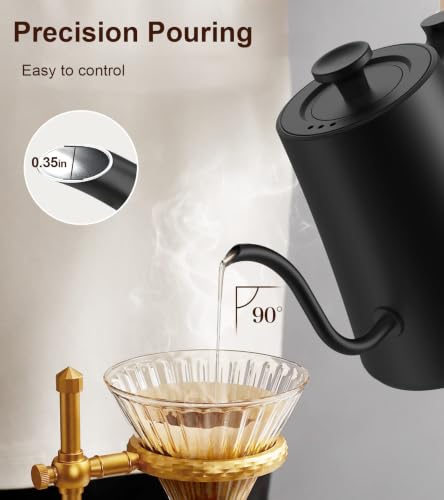 1.0L Gooseneck Electric Kettle with ±1°F Temp Control & Fast Heating