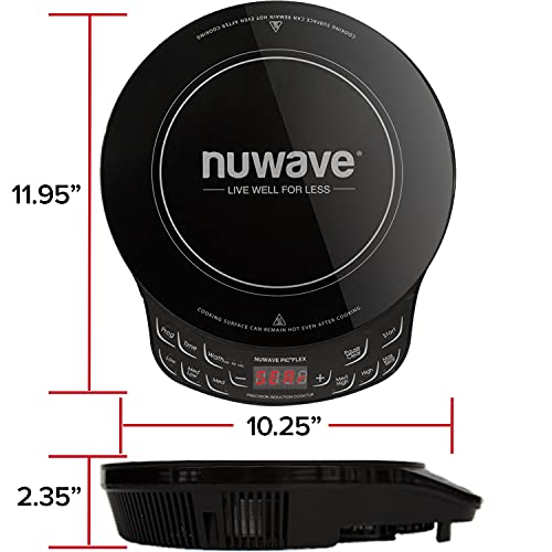 Portable Induction Cooktop with Ceramic Glass, Adjustable Temperature & 3 Power Settings