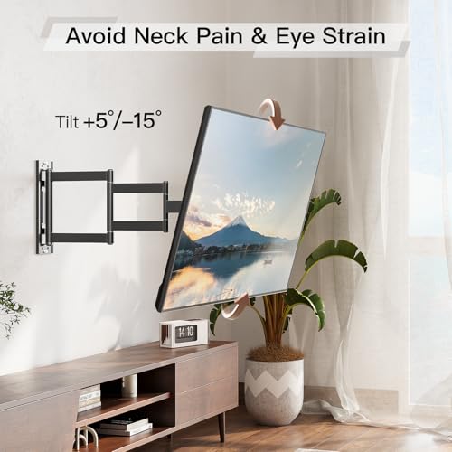 ELIVED Long Arm TV Mount for 26‑65" TVs, 37.4" Extension, Max VESA