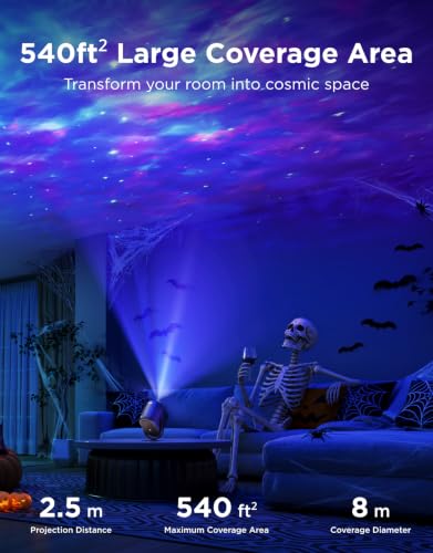 Star Projector Lights with 7-Zone Nebula Effect, Smart Home Compatible