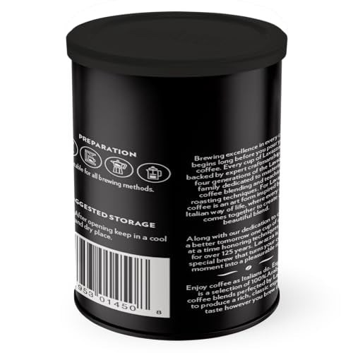 Lavazza Espresso Ground Coffee Medium Roast - 8 oz Tin, Pack of 4 - Italiano Variant
