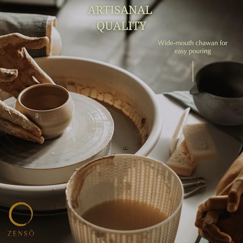 Matcha Tea Ceremony Set with Whisk, Bowl, Canister & Accessories - 10 Pieces