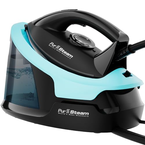 PurSteam Steam Station Max - 1500W Steam Iron with 50.7oz Water Tank, Fast Heat Up