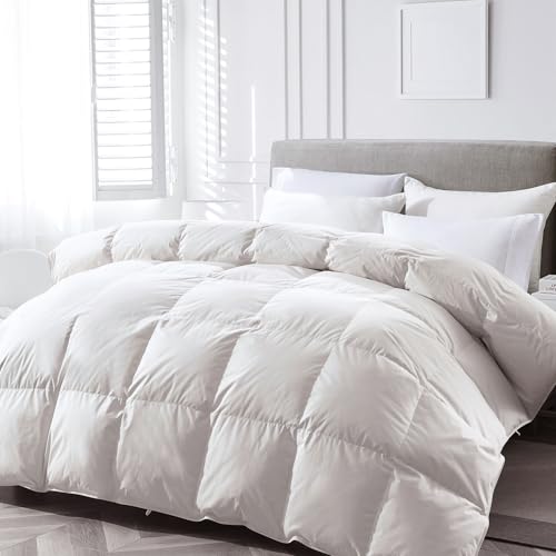 APSMILE White Queen Lightweight Down Feather Fiber Duvet Insert - Summer Comforter