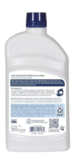 High Gloss Hardwood Floor Polish 32oz - Pack of 6, Non-Toxic & Durable