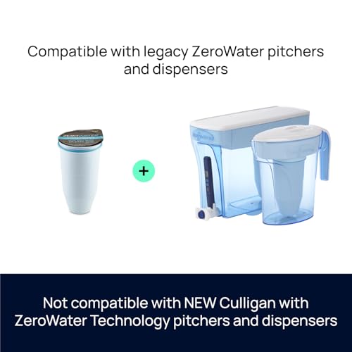 ZeroWater 52-Cup Large Water Filter Dispenser with TDS Meter - Removes PFOA/PFAS