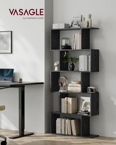 VASAGLE 5-Tier Bookcase, Open Storage, 27.6 x 9.5 62.6 Inches