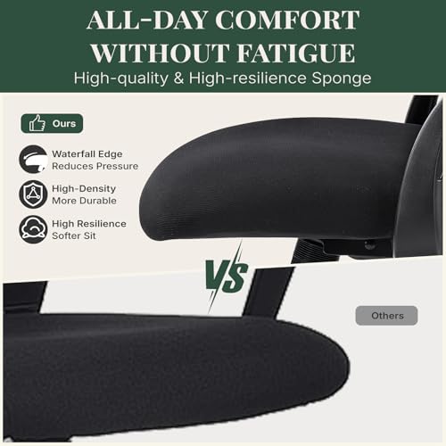 Computer Chair, Mesh Office Desk Chair with Lumbar Support