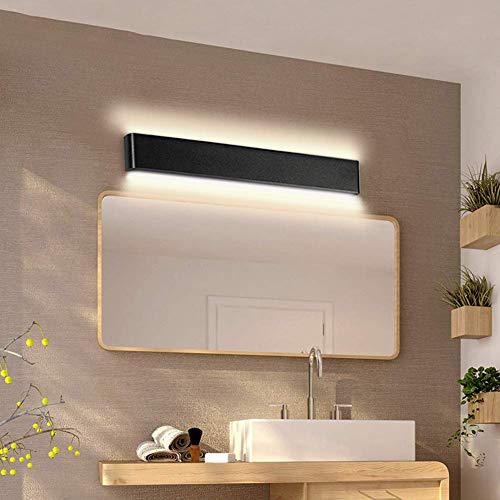 Modern Vanity Light Fixture 43.3 Inch Black Wall Sconce for Bathroom Mirror - Warm Light Variation