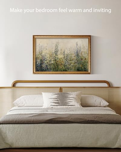 ARPEOTCY Large Vintage Gold Framed Floral Wall Art,Living Room