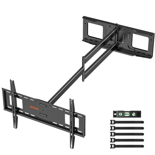 WHYFONE 48" Extension Long Arm TV Wall Mount for 37-85" Flat & Curved TVs