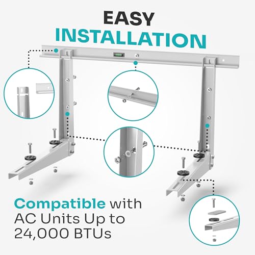 Heavy-Duty Outdoor Mini Split Wall Mount Bracket 9000-24000 BTU Weatherproof AC Support