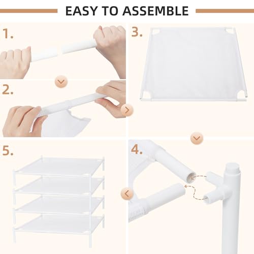 Mesh Sweater Drying Rack Set - Stackable Flat Laundry Dryers, 4-Pack