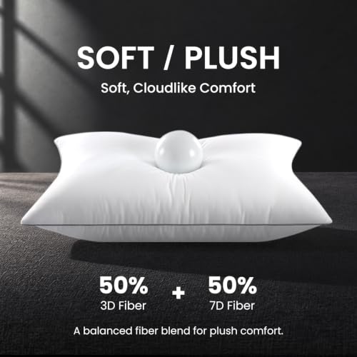 FP FLEXPEDIC White King Size Adjustable Loft Hotel Pillow Set of 2